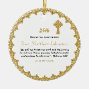 Ornamento De Cerâmica Pastor Anterior Personalizado