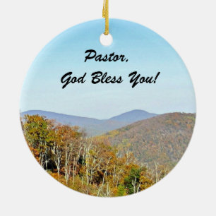 Ornamento De Cerâmica Pastor, Deus abençoe Você! Isaías 52:7