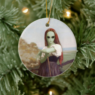 Ornamento De Cerâmica Pastora Alien de Bouguereau