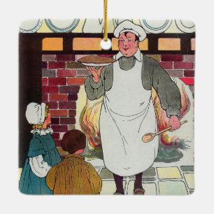Ornamento De Cerâmica Pat-a-cake, pat-a-cake, homem de Baker