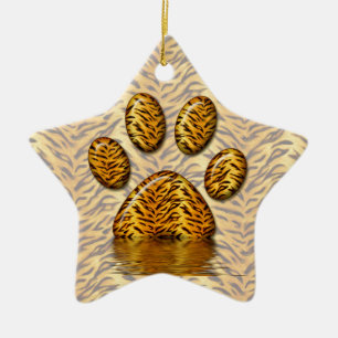 Ornamento De Cerâmica Pata #2 do tigre