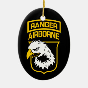Ornamento De Cerâmica Patch da Águia de Ranger Airborne