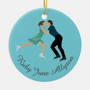 Ornamento De Cerâmica Patinação de Figura