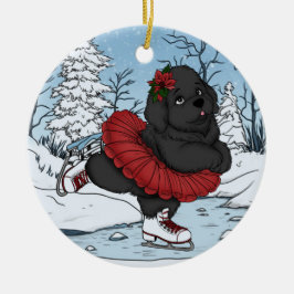 Ornamento De Cerâmica Pátinação no gelo Terra Nova Cachorrinho País das