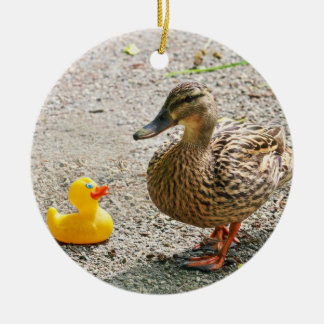 Ornamento De Cerâmica Pato de borracha e pato da mãe