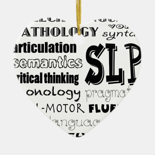 Ornamento De Cerâmica Patologista de Língua do Discurso (Frente)