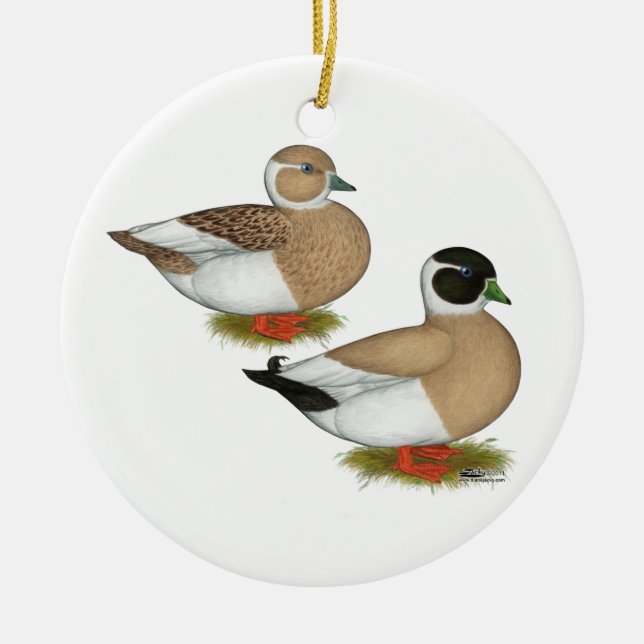 Ornamento De Cerâmica Patos: Chamadas Lápidas (Frente)