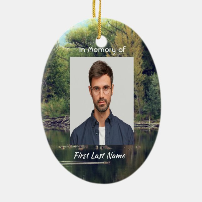 Ornamento De Cerâmica Patos do Parque do Lago de Pond, Memorial Keepsasa (Verso)