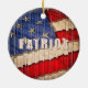 Ornamento De Cerâmica Patriot Flag dos EUA (Traseira)