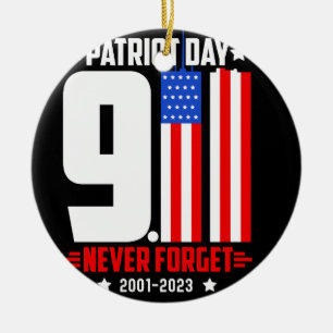 Ornamento De Cerâmica Patriota vetorial dia 911 nunca esqueça a camisa d