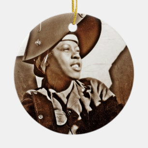 Ornamento De Cerâmica Patriotas das mulheres do afro-americano