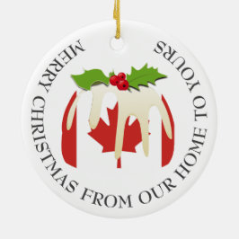 Ornamento De Cerâmica Patriótico | Pudim de Natal com | PAVILHÃO CANADÁ