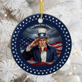 Ornamento De Cerâmica Patriotismo Americano Clássico 
