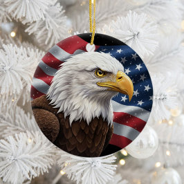 Ornamento De Cerâmica Patriotismo Americano Clássico 