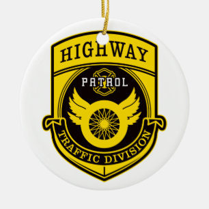 Ornamento De Cerâmica Patrulha da estrada
