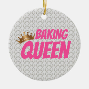 Ornamento De Cerâmica Patterno da Rainha Baking para Amantes de Bolo e D