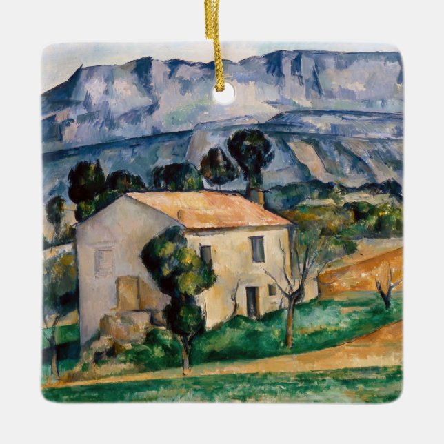 Ornamento De Cerâmica Paul Cezanne - Casa em Provença (Frente)