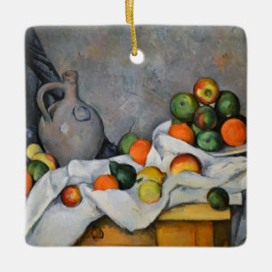 Ornamento De Cerâmica Paul Cezanne - Cortina, Jarro e Fruteira