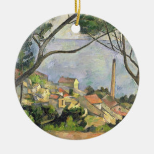 Ornamento De Cerâmica Paul Cezanne o mar no l'Estaque, 1878
