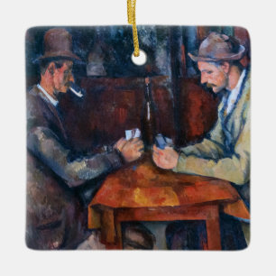 Ornamento De Cerâmica Paul Cezanne - Os Jogadores De Cartão