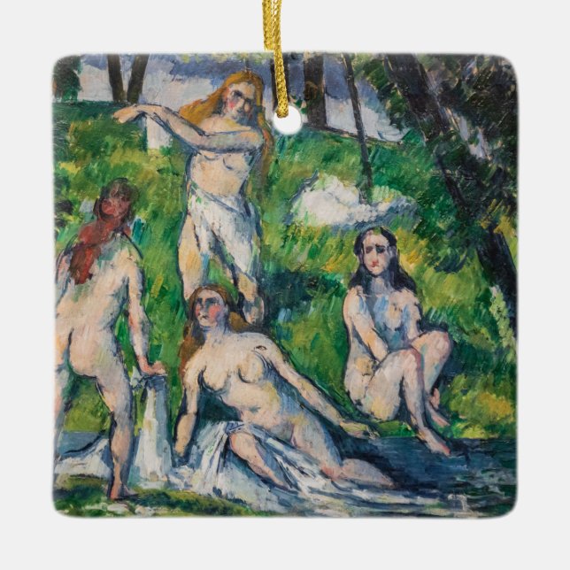 Ornamento De Cerâmica Paul Cezanne - Quatro Bathers (Frente)
