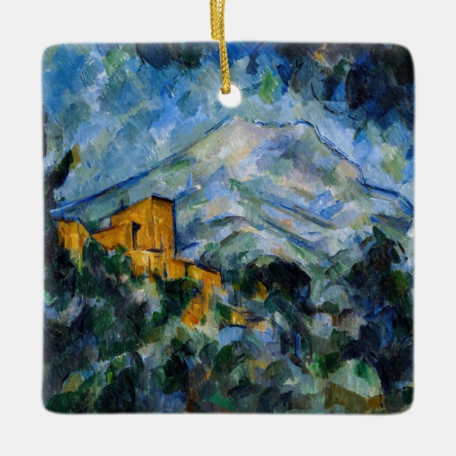 Ornamento De Cerâmica Paul Cezanne - Santo Mont-Victoire & Chateau Noir (Frente)