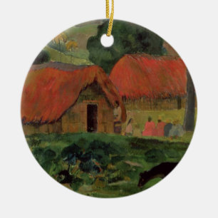 Ornamento De Cerâmica Paul Gauguin as três cabanas, Tahiti, 1891-92