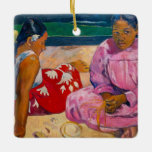 Ornamento De Cerâmica Paul Gauguin - Mulheres taitianas na praia<br><div class="desc">Tahitian Women on the Beach - Paul Gauguin,  Oil on Canvas,  1891</div>