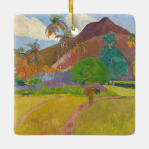 Ornamento De Cerâmica Paul Gauguin - Paisagem Taitiiana