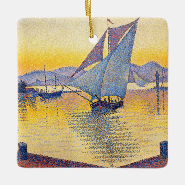 Ornamento De Cerâmica Paul Signac - A Porta do Sunset, Opus 236 (Frente)