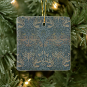 Ornamento De Cerâmica Pavão e Dragão por William Morris