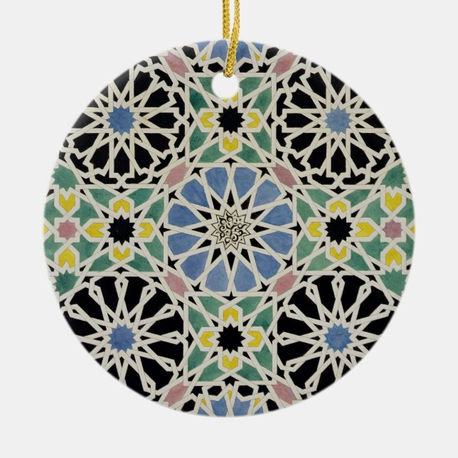 Ornamento De Cerâmica Pavimento de mosaico no Alhambra, 'do Arabian (Frente)