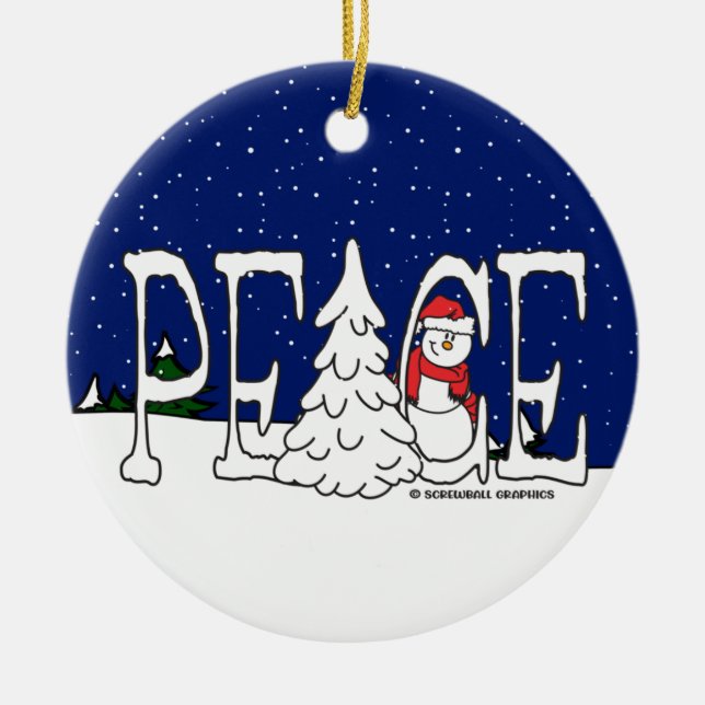 Ornamento De Cerâmica Paz (Frente)