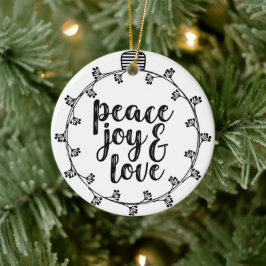 Ornamento De Cerâmica Paz aproveitando o amor