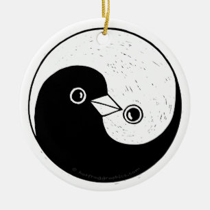 Ornamento De Cerâmica Paz de Yin Yang faz decoração de Natal