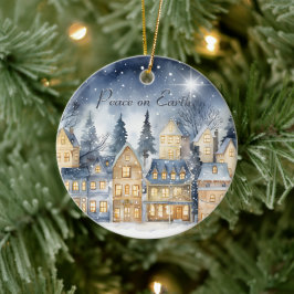 Ornamento De Cerâmica Paz na Terra Village Sky Star