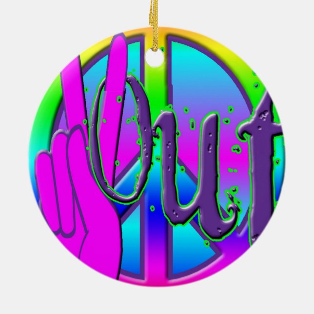 ORNAMENTO DE CERÂMICA PAZ PARA FORA (Traseira)