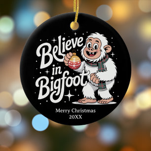 Ornamento De Cerâmica Pé Grande Sasquatch Natal Divertido ao Ar Livre Pe