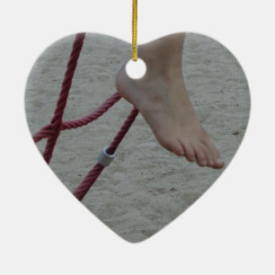 Ornamento De Cerâmica pé pendurado escalando pés pés pátio e areia