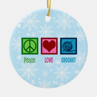 Ornamento De Cerâmica Peace Love Debate Team Cerâmica Ornament Crochet