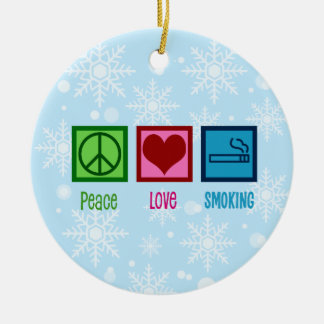 Ornamento De Cerâmica Peace Love Debate Team Cerâmica Ornament Smoking