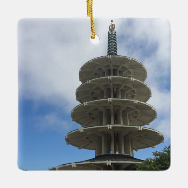 Ornamento De Cerâmica Peace Pagoda (Frente)