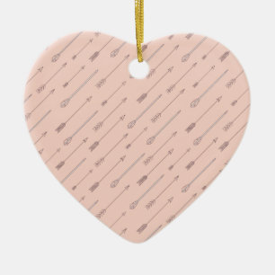 Ornamento De Cerâmica Peach Arrows
