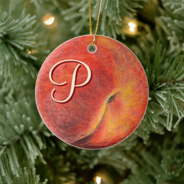 Ornamento De Cerâmica Peach Ornament (Árvore)