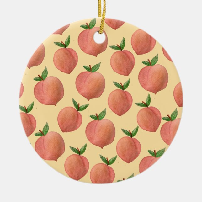 Ornamento De Cerâmica Peaches (Frente)