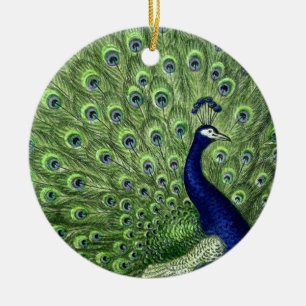 Ornamento De Cerâmica Peacock bonito