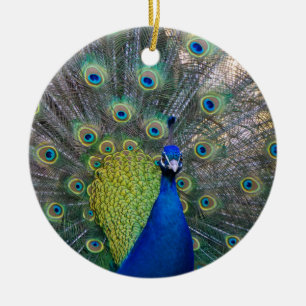 Ornamento De Cerâmica Peacock Christmas