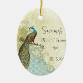 Ornamento De Cerâmica Peacocl Vintage Madrinhas de casamento de aves