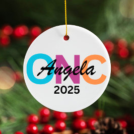 Ornamento De Cerâmica Pedido personalizado de enfermeiro 2025, presente