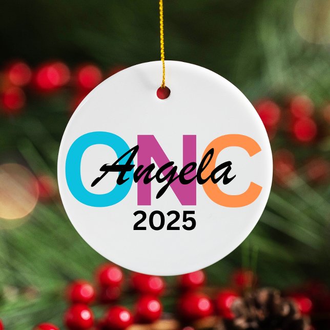 Ornamento De Cerâmica Pedido personalizado de enfermeiro 2025, presente  (Criador carregado)